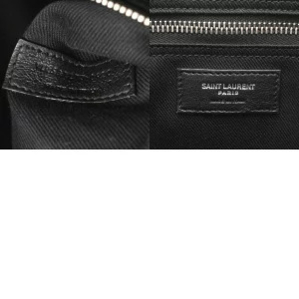 Saint Laurent Rive Gauge Black Smooth Leather Tote Bag - Picture 9 of 9